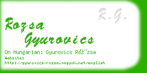 rozsa gyurovics business card